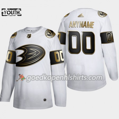 Anaheim Ducks Custom Adidas 2019-2020 Golden Edition Wit Authentic Shirt - Kinderen